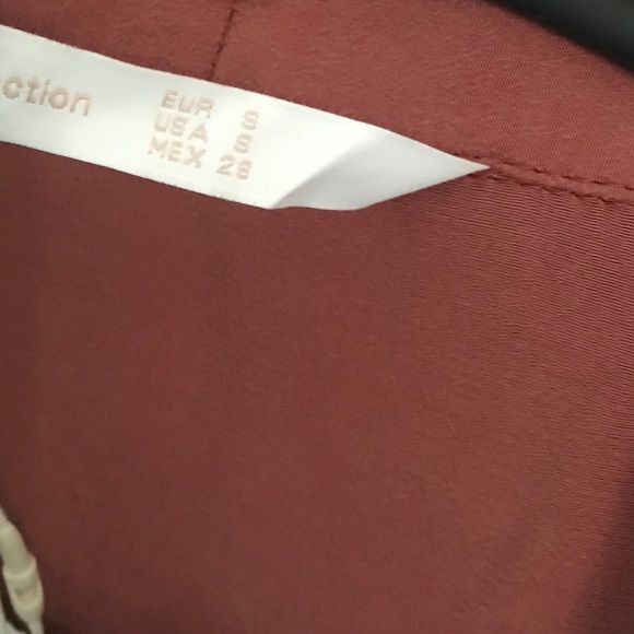 NEW Zara Orange Button Down Oversized Blouse - Picture 8 of 10